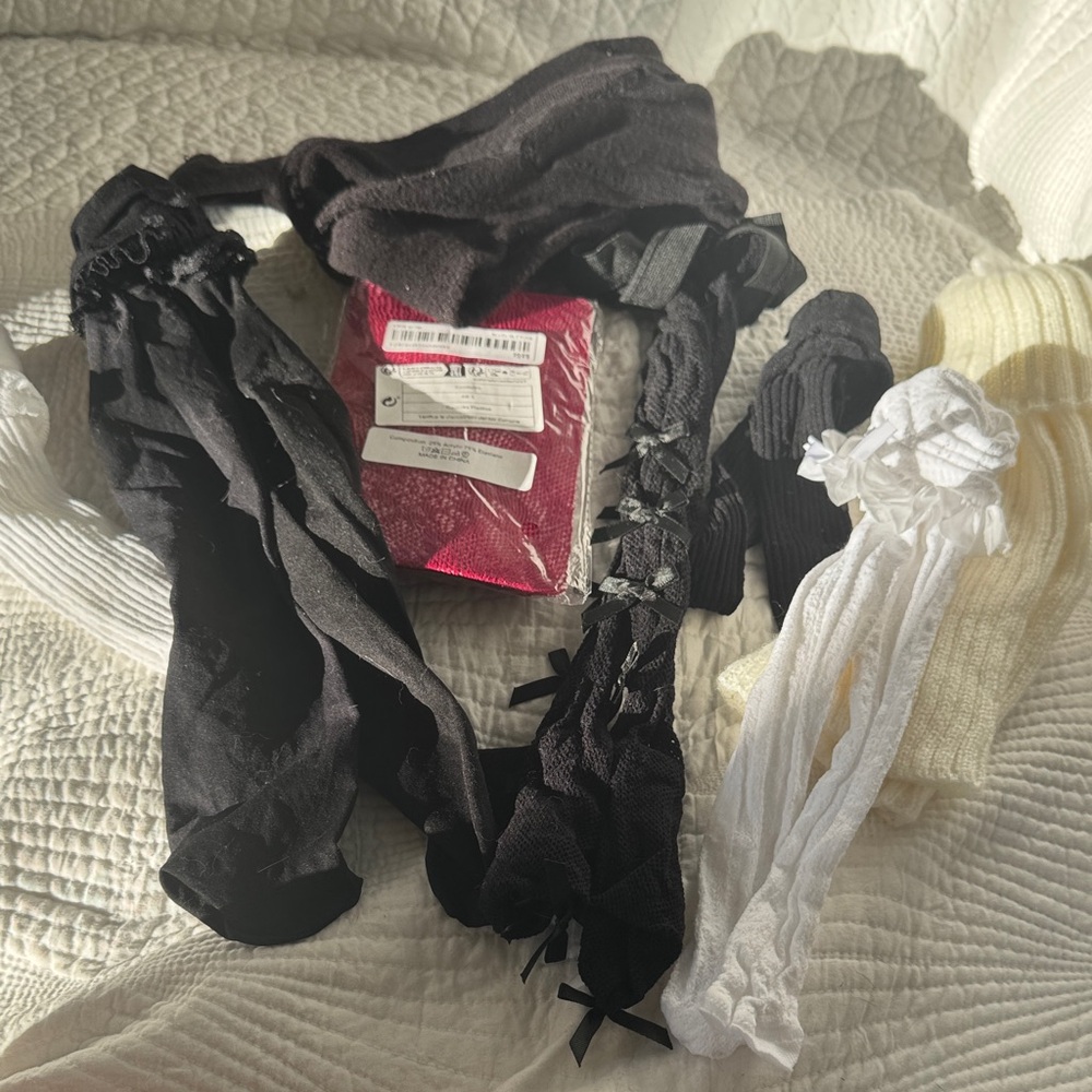 XS-Small Assorted Black and White Hosiery Set